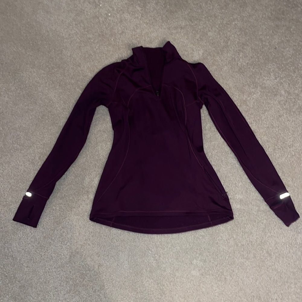 Lululemon thermal purple quarter zip size 4